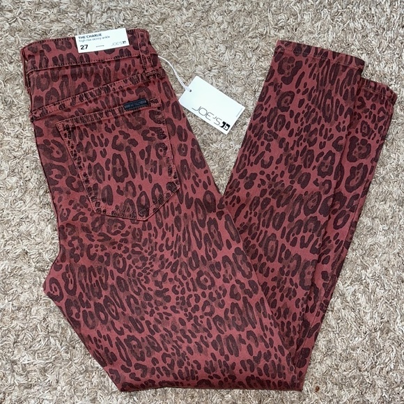 NWT Joe’s Jeans The Charlie Cheetah Print High Rise Skinny Jean - Picture 2 of 10